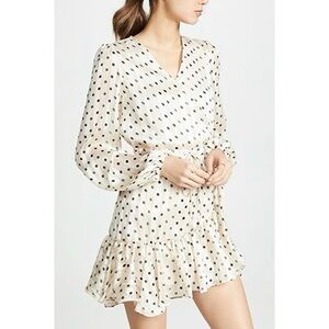 Polka Dot long Sleeve Mini Dress Medium
